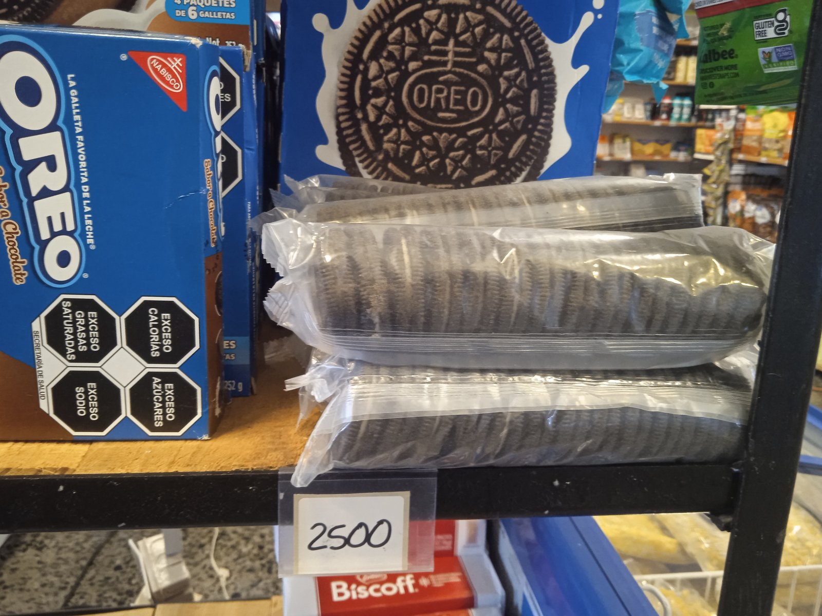 Oreo en envoltorio transparente