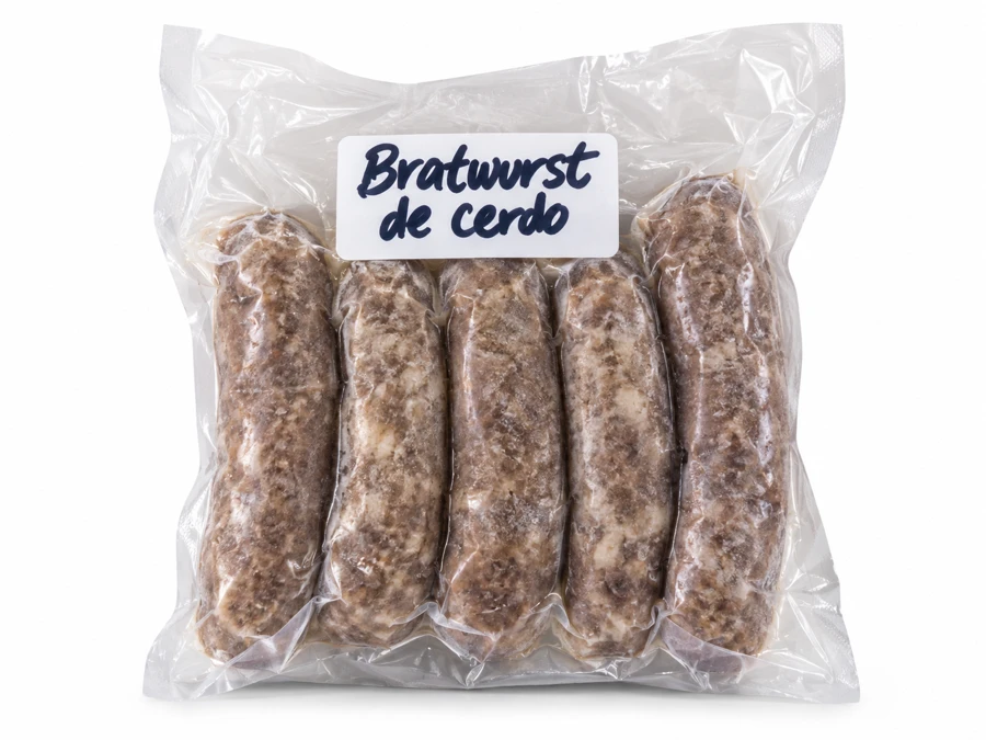 Bratwurst de cerdo congelado