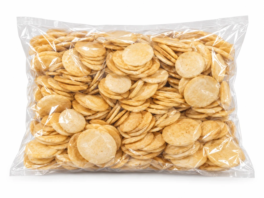 Galletas redondas en bolsa