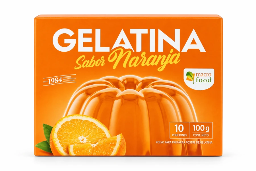 Gelatina Macro Food Naranja