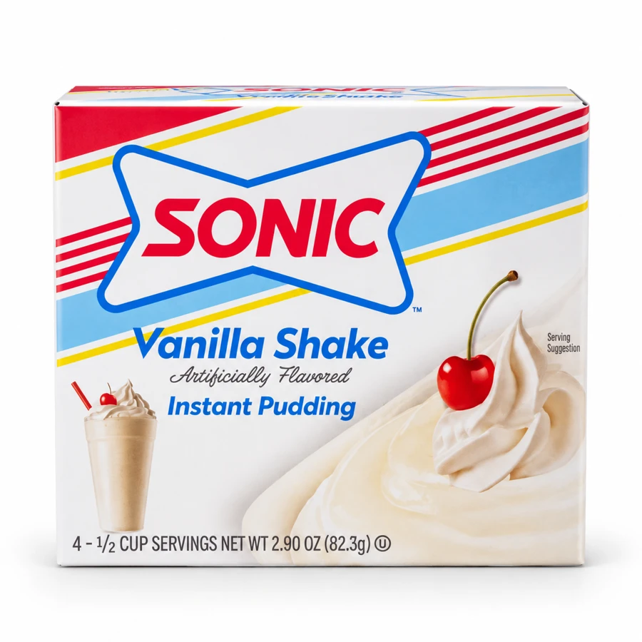 Pudín Sonic Vanilla Shake