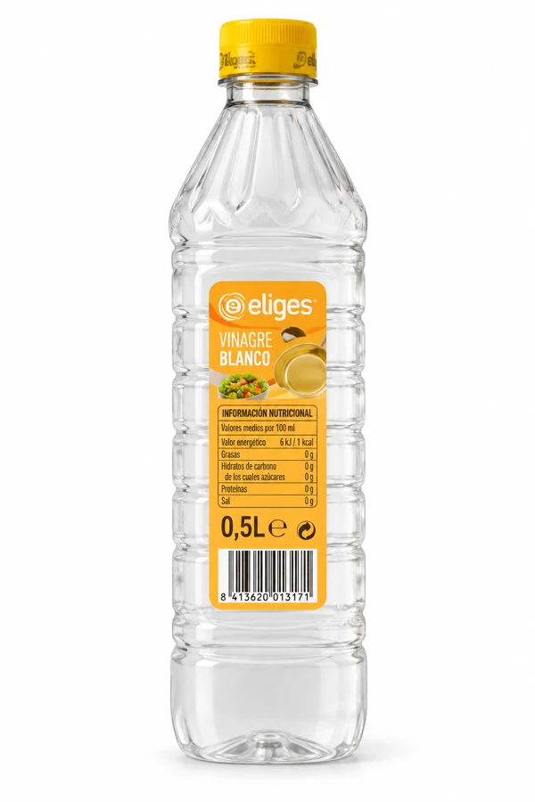 Vinagre blanco botella transparente