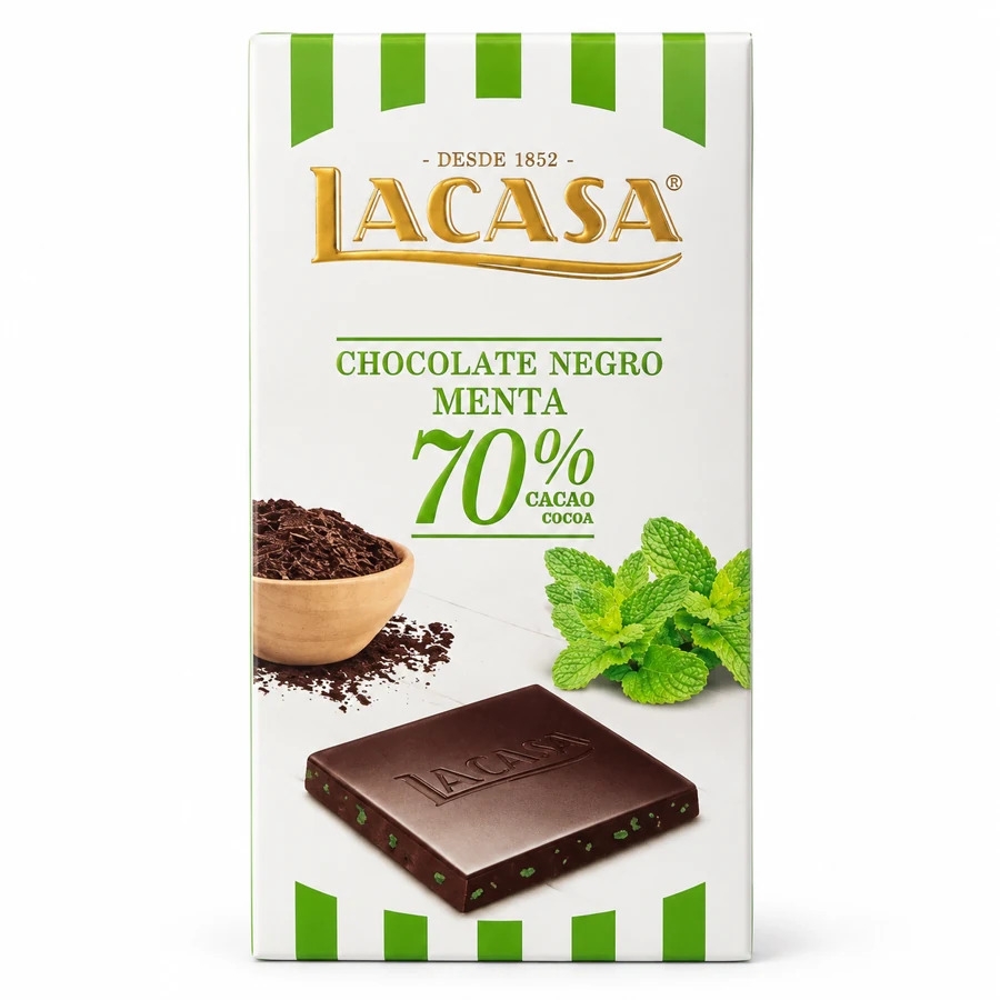 Chocolate negro con menta Lacasa