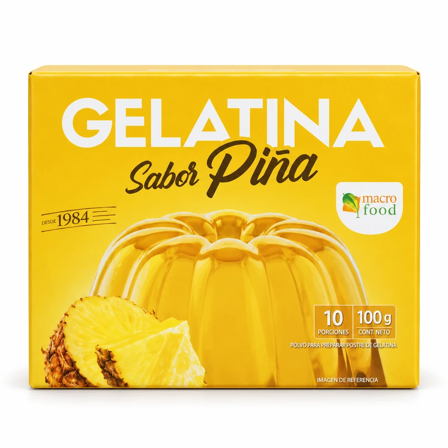 Gelatina Macro Food Piña