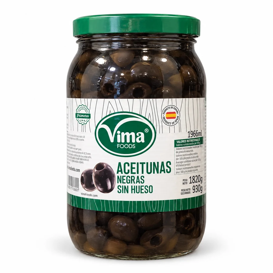 Aceitunas negras sin hueso Vima